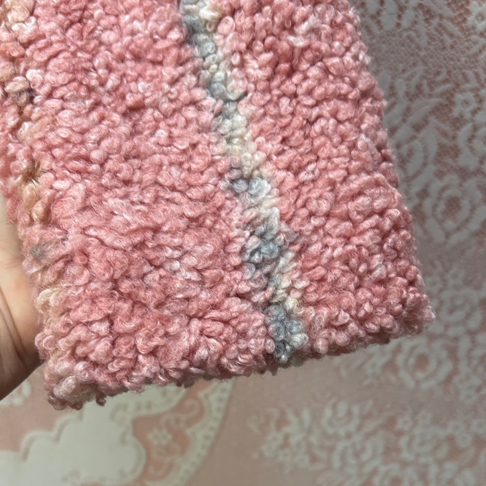 En Saison Pink and Gray Teddy Jacket - Picture 6 of 7
